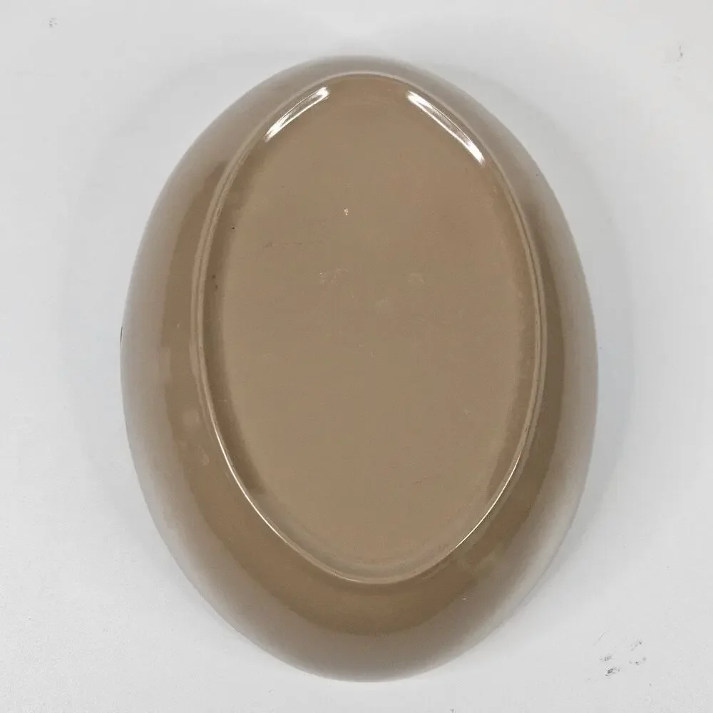Mid Century Melmac Boonton Divided 2 Cups Serving Bowl Brown Vintage Tableware